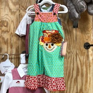 Scarecrow Romper La Jenns NWT